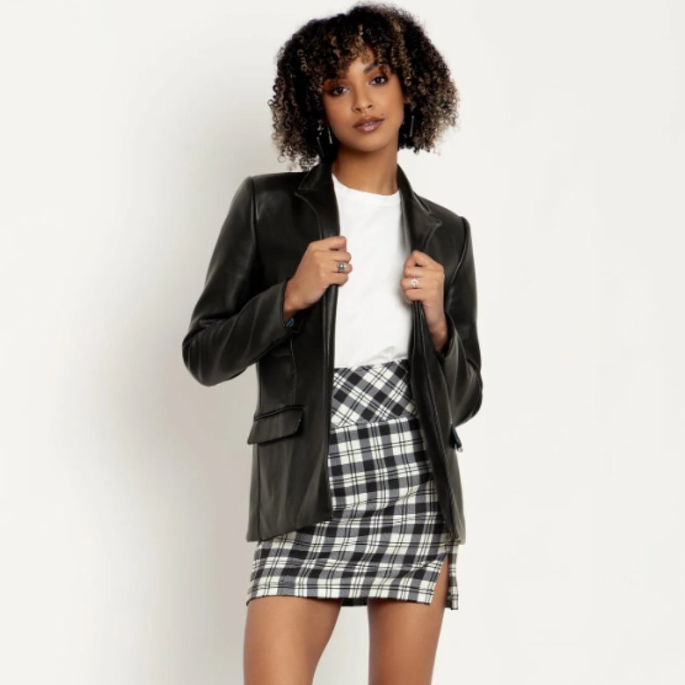 Blackmilk Road Racer Faux Leather Blazer